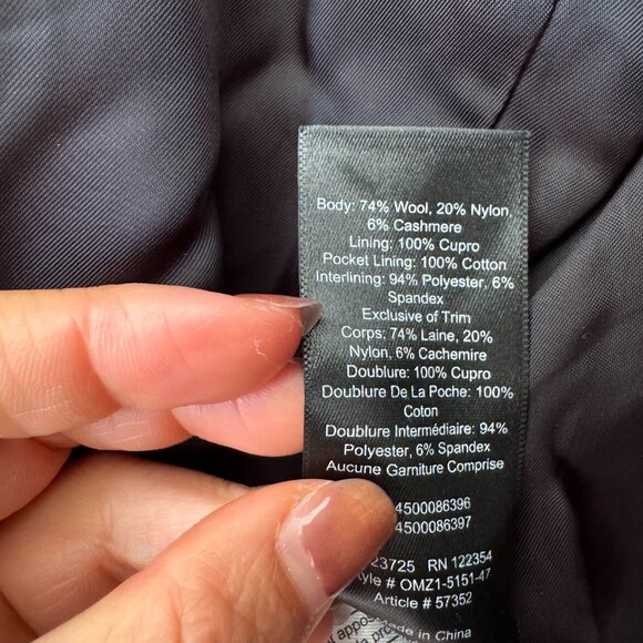 Aritzia Babaton Wool Connor Coat (black, M) - Picture 4 of 4